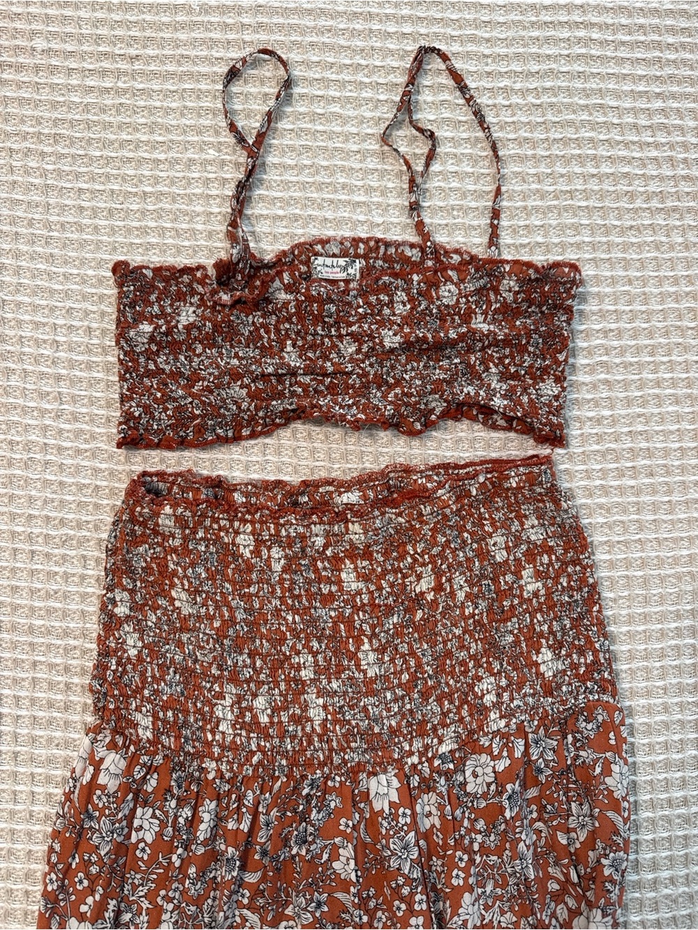 Free People Floral Bralette & Skirt Set